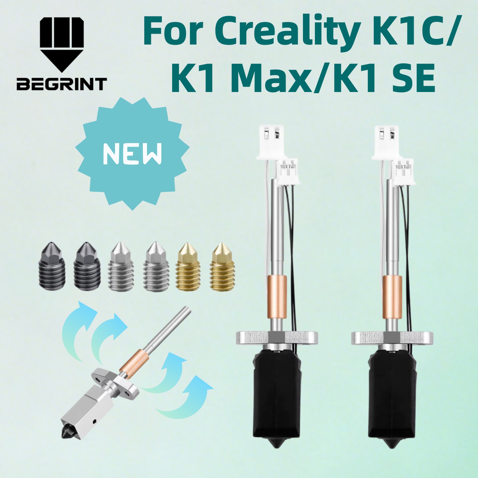 High Flow Ceramic Hotend - Creality K1C/K1 Max/K1 SE용 최신 세라믹
